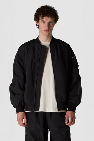 QUADRATINO - BOMBER IN NYLON IMBOTTITO