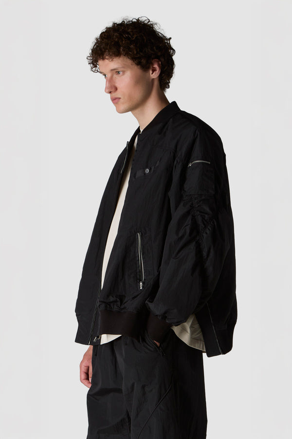 QUADRATINO - BOMBER IN NYLON IMBOTTITO