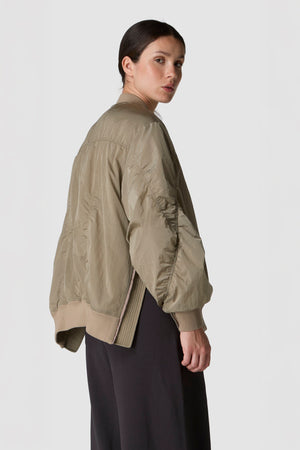 QUADRATINO - BOMBER IN NYLON IMBOTTITO