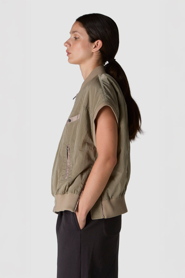 QUADRATINO - GILET IN NYLON IMBOTTITO