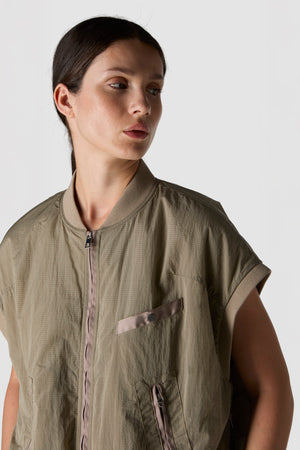 QUADRATINO - GILET IN NYLON IMBOTTITO