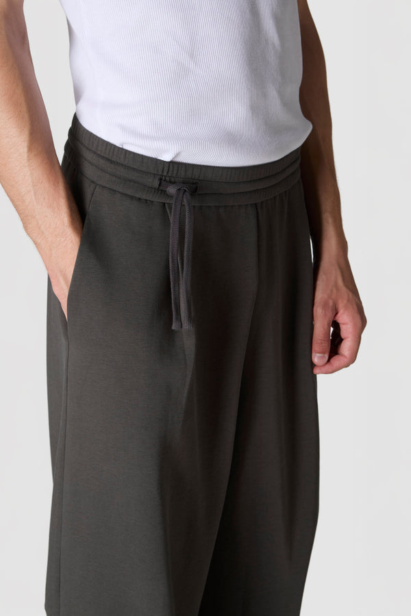 SETOSO ESTIVO - PANTALONI BARREL DI FELPA IN COTONE E LYOCELL