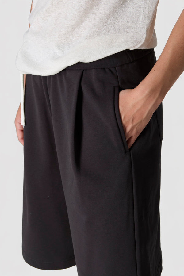 FRESCO - PANTALONCINI DI FELPA IN COTONE E SETA