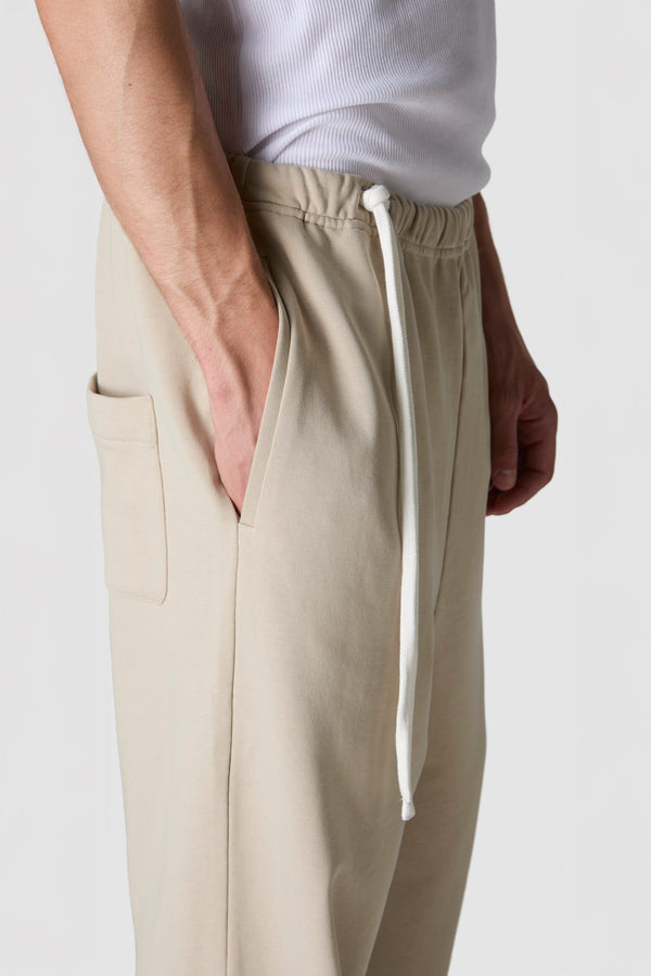 FRESCO - PANTALONI DI FELPA IN COTONE E SETA