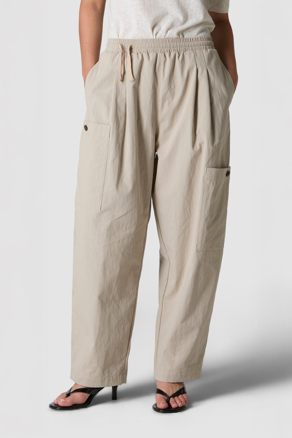 FORTE - PANTALONI BALLOON IN COTONE NYLON