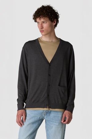 ALTISSIMO - CARDIGAN IN SETA E CASHMERE