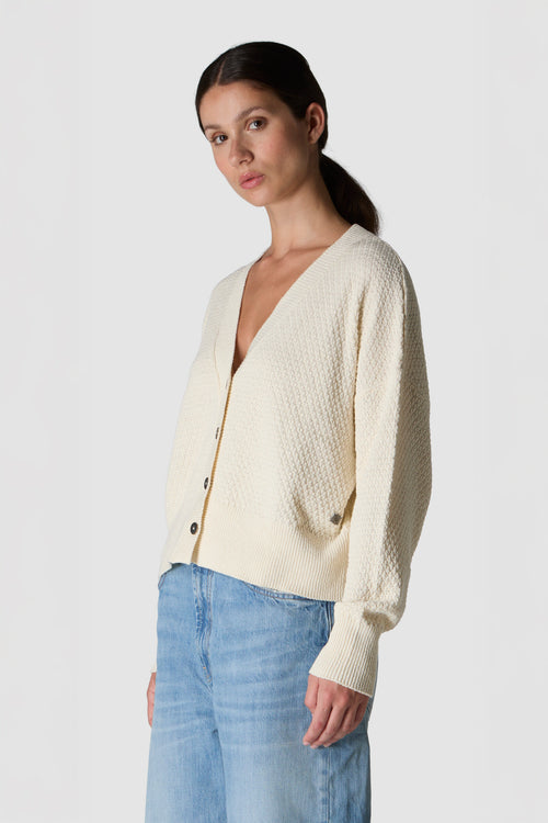 CORDA - CARDIGAN IN LINO E COTONE