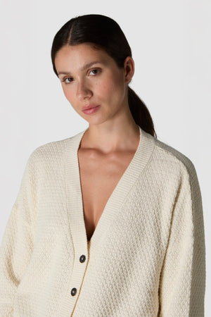 CORDA - CARDIGAN IN LINO E COTONE