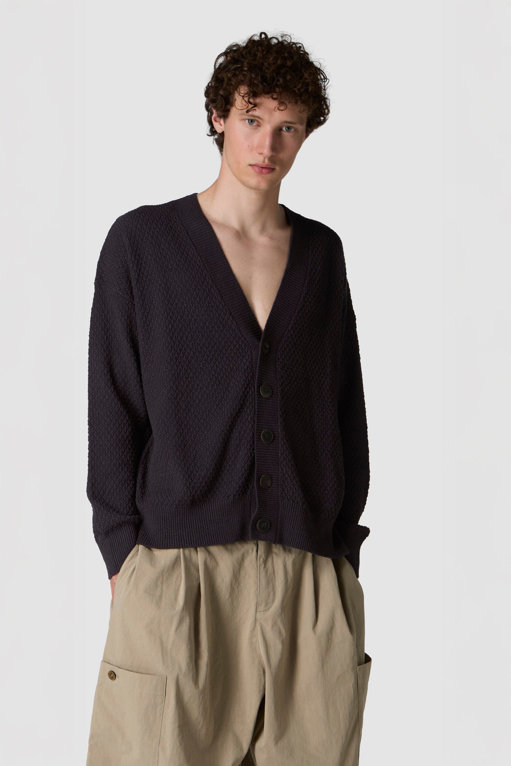 CORDA - CARDIGAN IN LINO E COTONE