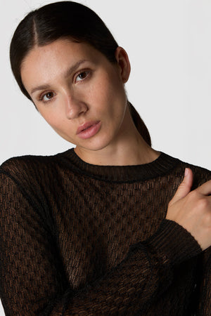 SCINTILLA - TOP DI MAGLIA IN MISTO VISCOSA POLIESTERE
