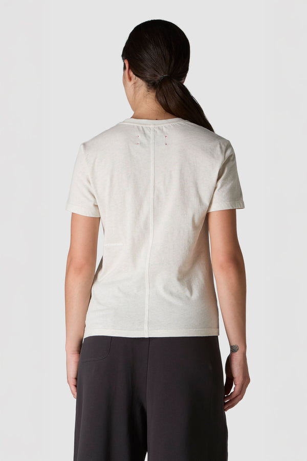 LINO - T-SHIRT CON LOGO IN COTONE E LINO