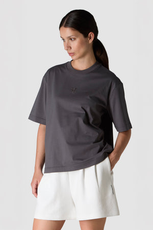 AMERICANINO - T-SHIRT CON LOGO SIGILLO IN COTONE