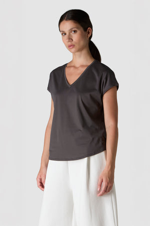 LISCIO - T-SHIRT IN JERSEY DI COTONE SUPIMA E SETA