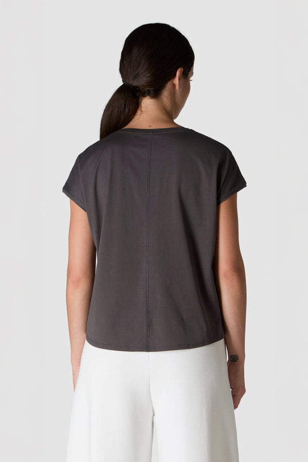LISCIO - T-SHIRT IN JERSEY DI COTONE SUPIMA E SETA