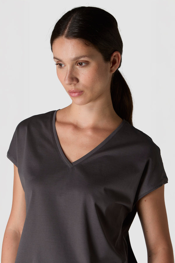 LISCIO - T-SHIRT IN JERSEY DI COTONE SUPIMA E SETA